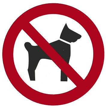 Contactbord HONDEN VERBOD 10 cm, 7675/013