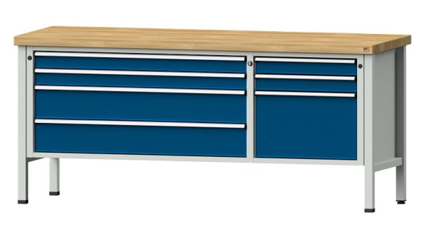 ANKE werkbanken kistwerkbank, model 288 V, 2000 x 700 x 900 mm, RAL 7035/5010, BMP 50 mm, 304.631