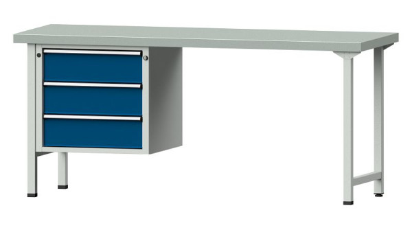 ANKE werkbanken combinatie werkbank, model 726 V, 2000 x 700 x 900 mm, RAL 7035/5010, ZBP 50 mm, 410.759
