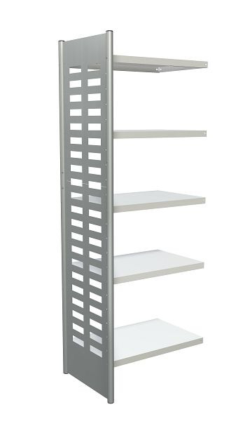 Kerkmann designplank M2, B 750 x D 500 x H 2200 mm, aluminium zilver/lichtgrijs, 51583511
