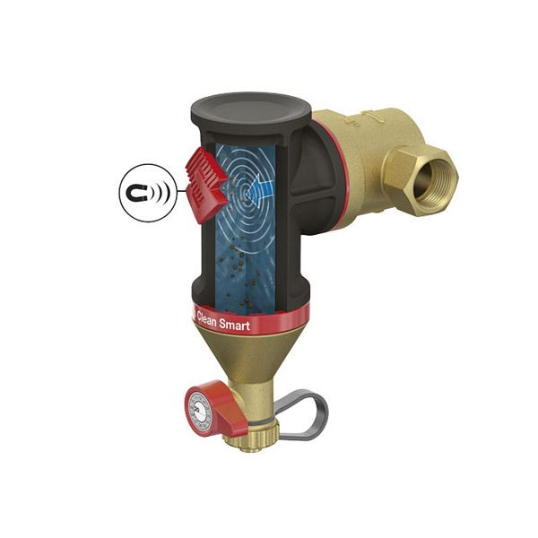 Solarbayer vuilafscheider 1 1/2" variabel met magneet, aansluiting 1 1/2" ID, draaibaar, 330001600