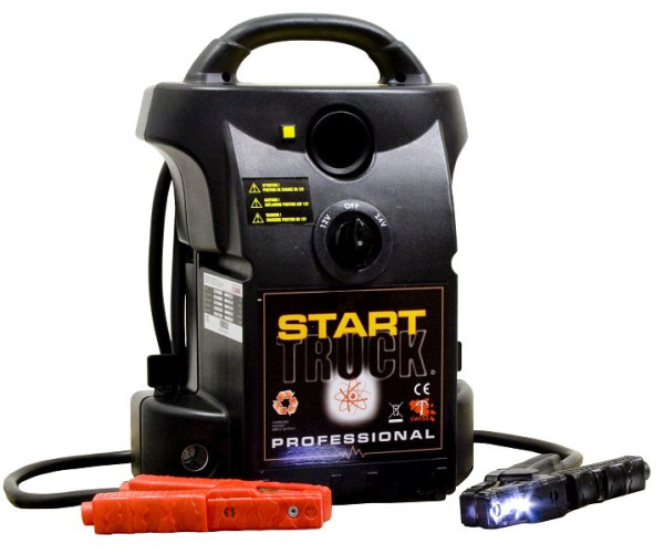ELMAG energiestation / startapparaat 12/24V, START TRUCK 5000/2500 ampère, inclusief LED-verlichting op de minpool, 55072