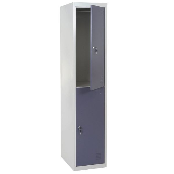 Mendler locker Boston T853, lockerkast locker voor waardevolle spullen, metaal 185x38x45cm, donkergrijs, 55307