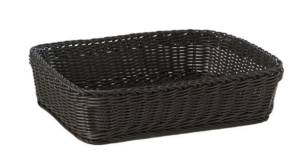 APS mand, rechthoekig, 40 x 30 cm, hoogte: 10 cm, polypropyleen, zwart, -PROFI LINE-, 50712