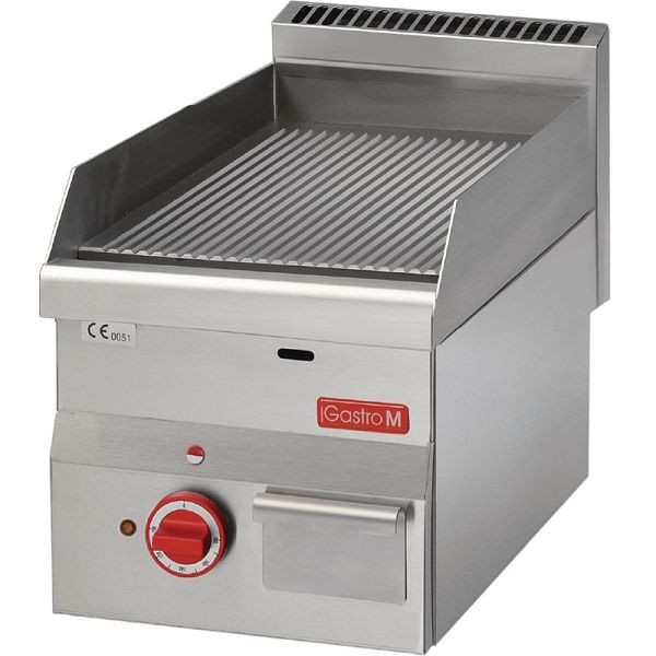 Gastro M elektrische bakplaat 60/30FTRE, gegroefd, GN022