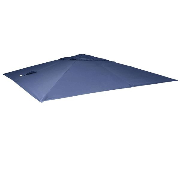 Mendler vervangende hoes voor luxe parasol HWC-A96, parasolhoes vervangende hoes, 3x3m (Ø4,24m) polyester 2,7kg, blauw, 76830