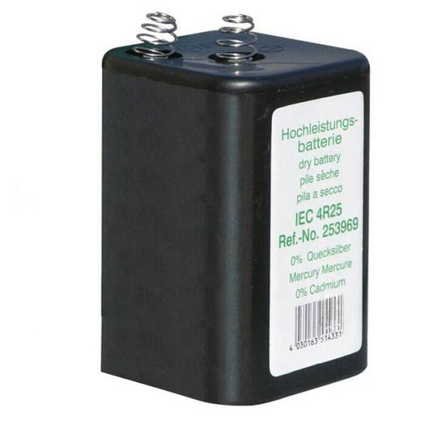 Stein HGS blokbatterij IEC 4 R 25 -Premium- 6V- 7Ah, cadmium/kwikvrij, VE 24 stuks, 39737