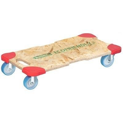 WAGNER transporthulp MM1322 590x290mm met rubberen buffer, OSB, 4 ultrazachte transportmiddelwielen, draagvermogen 250kg, VE: 2 stuks, 20132201