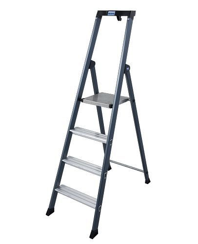 Krause trap Sepro S, geanodiseerd, extreem slipvast platform, 4 treden, 257465