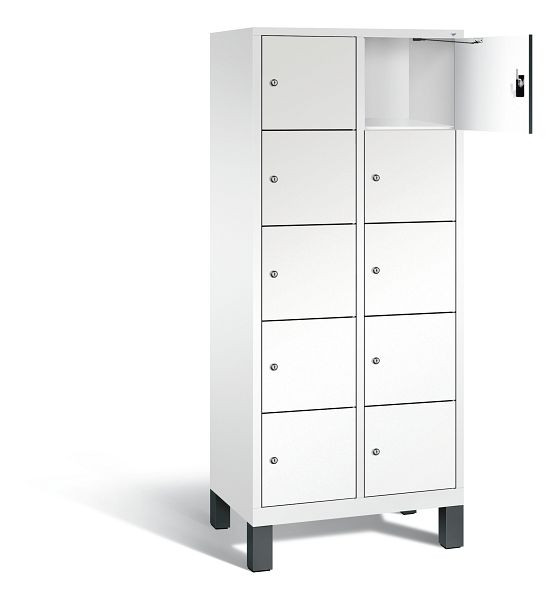 C+P lockerkast Evolo, H1850xW810xD500mm, kleur: verkeerswit / decor wit, 48010-225 S10145
