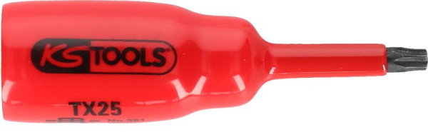 KS Tools 3/8" bitdop met beschermende isolatie voor Torx-schroeven, T10, kort, 117.2454