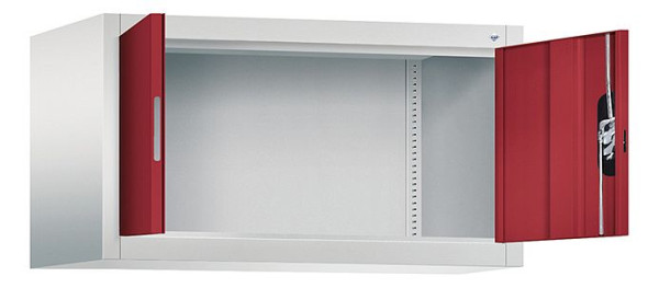 C+P bovenkast Acurado, H500xW930xD500mm, kleur: lichtgrijs/robijnrood, verzonken handgreep, 9284-000 S10198