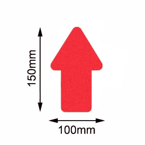 Mehlhose vloermarkering Safety rode pijl 100x150mm, VE: 10 stuks, KSRP1V10