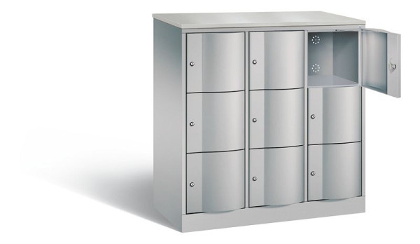 C+P lockerkast Resisto, H1255xB1148xD540mm, kleur: wit aluminium, 8573-372 S10719