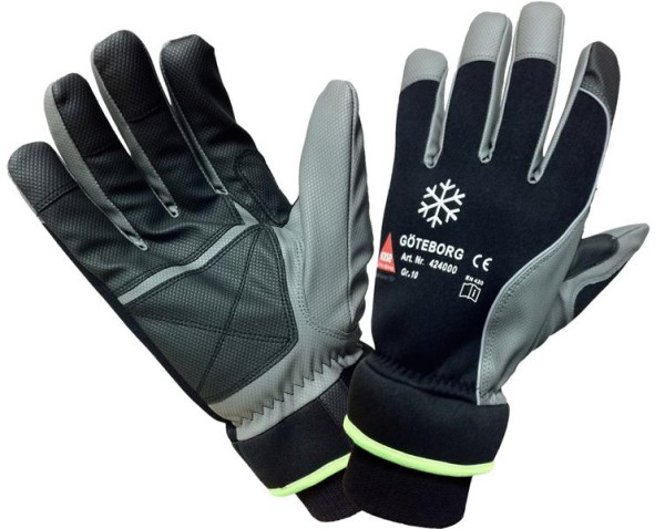 Hase Safety GÖTEBORG, 5-Fg.-Sicherheitshandschuhe, Winterausführung, Größe: 9, VE: 10 Paar, 424000-9