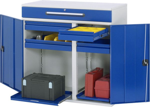 RAU zijkast sta bureau - model 32, B1100xD520xH1060mm, middensteun voor het verdelen van de inbouwbreedte, 07-1100T-M32.11