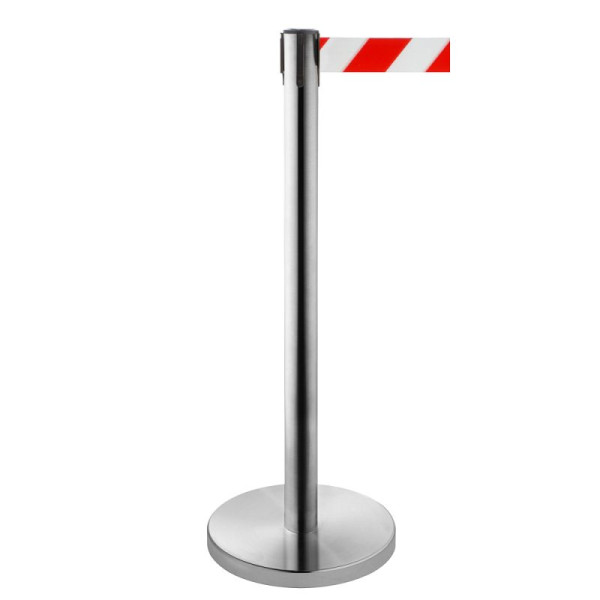 Stein HGS HGS personengeleidingssysteem -P-Line Niro-, rood/wit diagonaal (gearceerd), met veiligheidsslot (zelfontgrendelend), 3639503