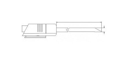 DOSTMANN Einstechsensor Pt100, Kl.B, 150 x 4mm mit wasserdichtem Stecker für P4000W-Serie, 6000-3006W