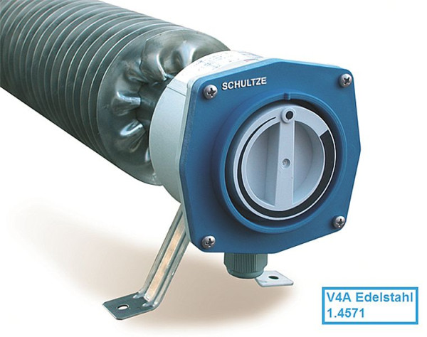 Schultze RiRo a 1000 V4A ribbenbuisverwarmer automatisch, 1000 W 230 V, roestvrij staal 1.4571, IP66 / 67, A 1000EA4