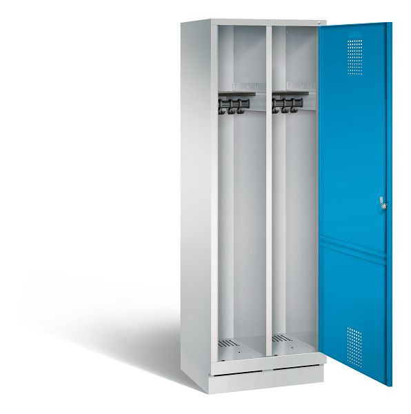 C+P zwart wit kastje Evolo, H1800xB610xD500mm, kleur: lichtgrijs/lichtblauw, 48220-20 S10004