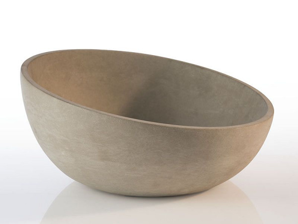 APS schaal -ELEMENT-, Ø 29,5 cm, hoogte: 8,5 / 14,5 cm, beton, 2,5 liter, met meubelvriendelijke bodem, 30002