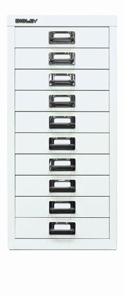 Bisley MultiDrawer™, 29-serie, DIN A4, 10 laden, verkeerswit, L2910696