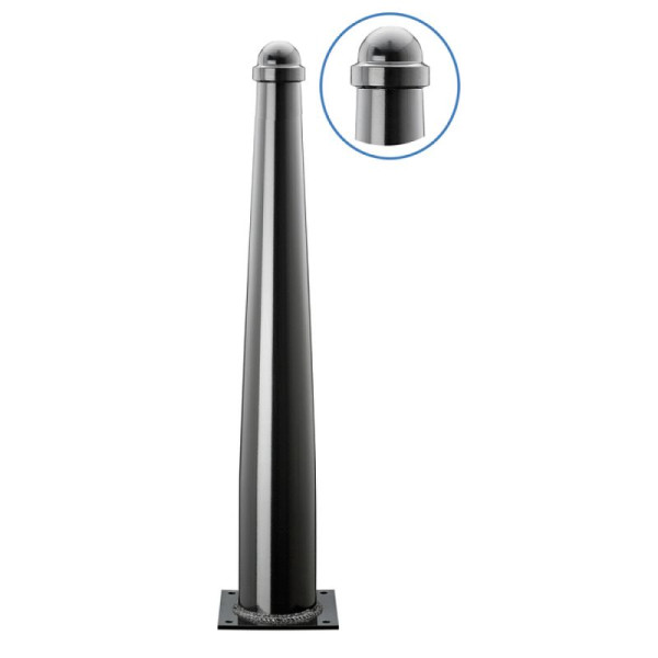 Stone HGS stijlpaal van aluminium, Ø 133/75mm, conische buis, voor pluggen (basisplaat 200x200mm), 13373