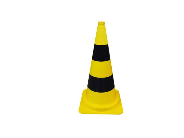 Schake verkeerskegels daglicht, geel/zwart, hoogte: 750 mm, 3L750G