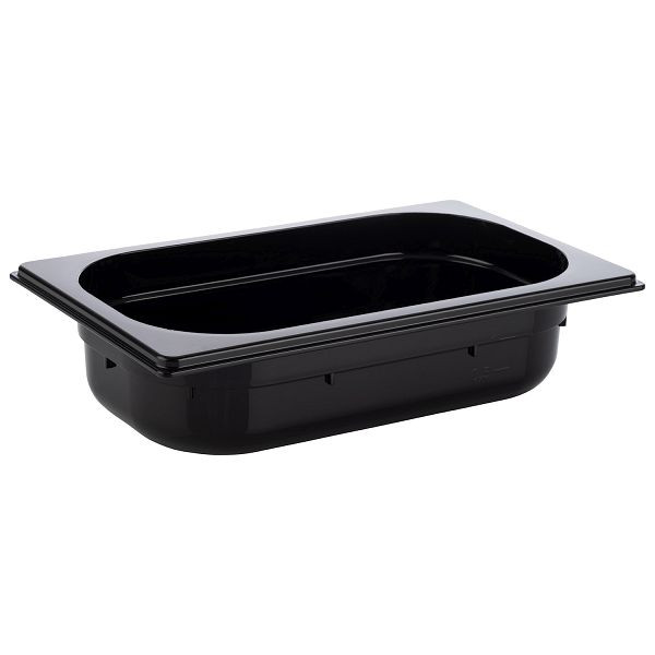 APS GN 1/4 bak, 26,5 x 16,2 cm, diepte: 65 mm, polycarbonaat, zwart, 1,7 liter, 82072