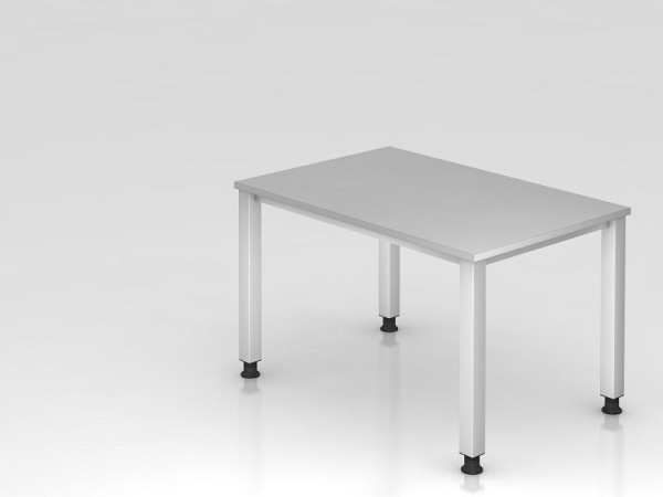Hammerbacher Bureau 4-poots vierkant 120x80cm grijs, rechthoekige vorm, VQS12/5/S