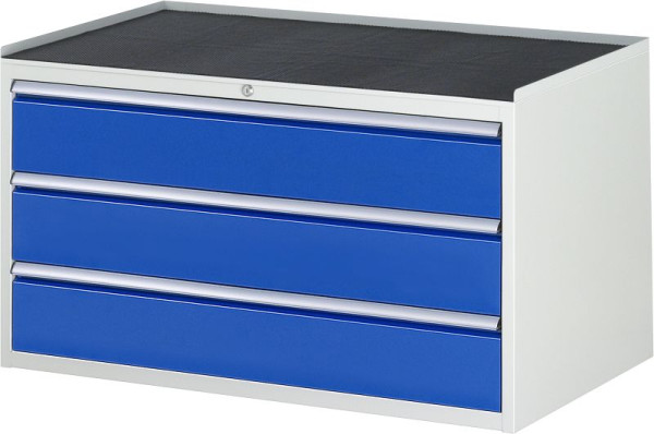 RAU ladekast serie 7000, B1145xD650xH645mm, laden: 3xH180mm, metalen onderstel met 3-zijdige rolrand en antislipmat, 03-XXL3.0A-MT.11