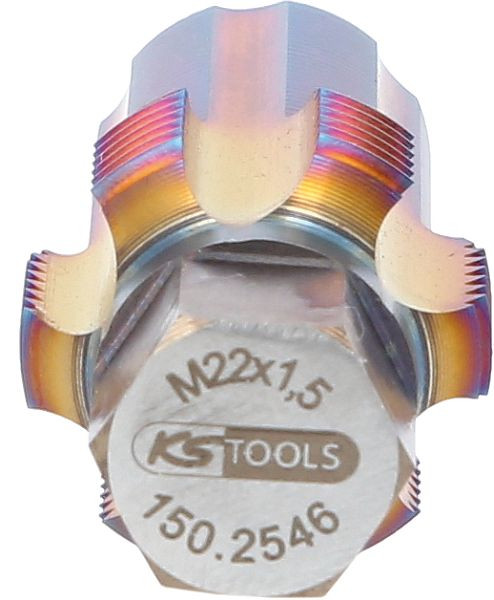 KS Tools kraan met geleidebout voor deeltjesfiltersensoren, M22x1,5, 150.2546