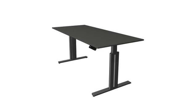 Kerkmann zit-statafel B 1800 x D 800 mm, elektrisch in hoogte verstelbaar van 720-1200 mm, geheugenfunctie, 4 hoogtes, antraciet, 10324013