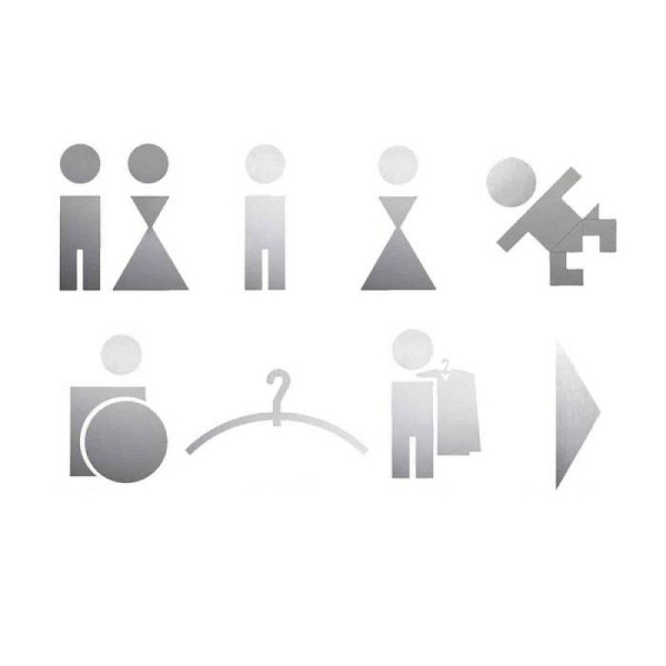 Steen HGS pictogram -Phos-, kledingkast, 65x110x2mm, pk1107