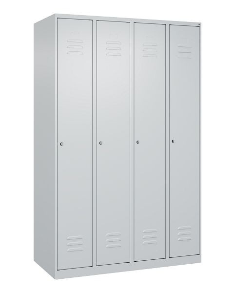 C+P luierkluis Classic PLUS met middenwand, 4 vakken, 1850x1200x500mm, 7035/7035, cilindersloten, 080000-40F S10024