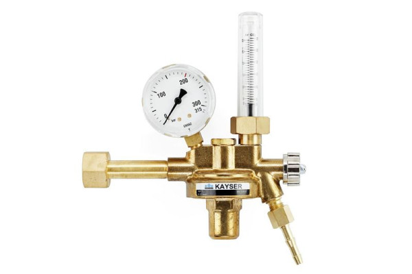 ELMAG drukregelaar 'Argon/Co2' met flowmeter, met 1 manometer, Ø 63mm & flowmeter, 200 bar, 5-30 l/min., 57121