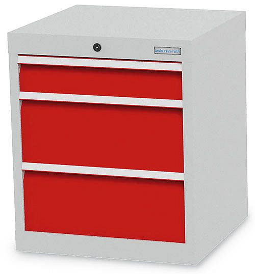 Bedrunka + Hirth ladekast, diepte 500 mm, R 18-16, aantal laden: 3.530 x 500 x 619 mm, paneelhoogte in mm: 1x100, 2x200 mm, 46.102-75
