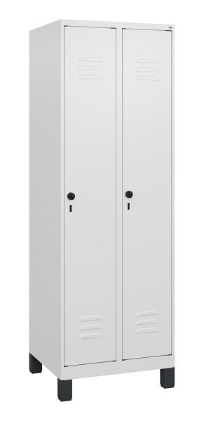 C+P luierkluis Classic PLUS met middenwand, voeten, 2 vakken, 1800x600x500mm, 9016/9016, veiligheidsdraaigrendel, 0800107-20F S10014