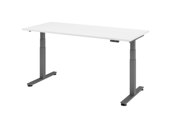 Hammerbacher zit-sta bureau elektrisch 180x80cm wit, VXDSM19/W/G