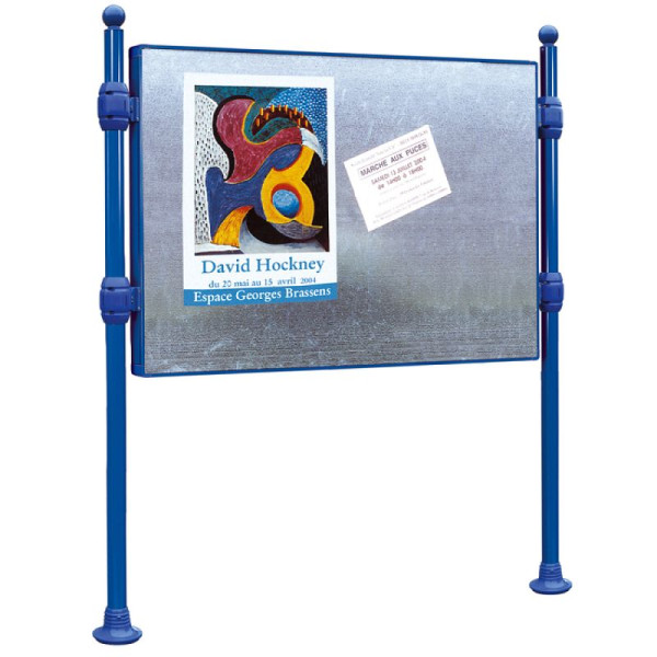 Stone HGS informatiebord -Schaal-, met titelbalk/2700 mm, 1225 x 1670 mm, RAL 7044 grijs, 22516-05