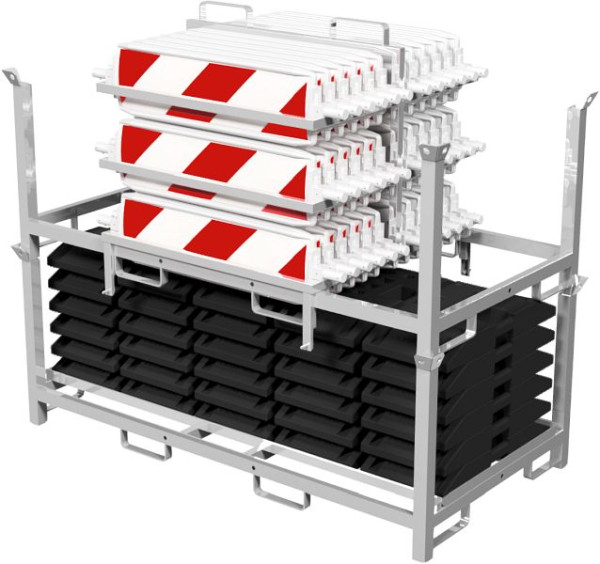 Schake city bakenset - SET 2 bestaande uit: 1x opslag- en transportpallet (art.nr. 3B214) 30x grondplaten K1 (art.nr. 31991), 36055-SET2