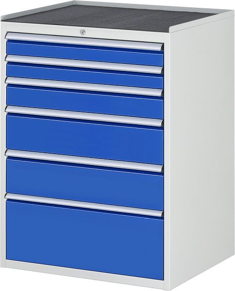 RAU ladekast serie 7000, B770 x D650 x H1035mm, metalen onderstel, hoogte 25 mm, laden: 2xH90, 1xH120, 2xH180, 1xH270 mm, 13-XL7.7A-MT.11