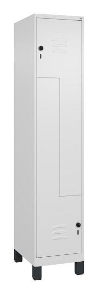 C+P Z-Spind Classic PLUS, C Z-Spind, Classic PLUS, Füße, 2 Abteile, 1950x400x500mm, 9016/9016, Drehriegel, 080013-122 S10014