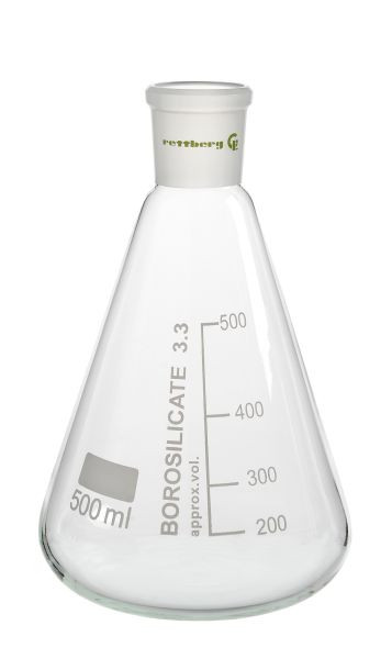 Rettberg Erlenmeyer, 5000 ml, sleeve NS 45/40, borosilicaatglas 3.3, 134031463