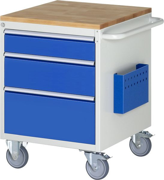RAU montagewagen serie 7000, B580 x D650 x H795 mm, massief beukenhouten blad, laden: 1xH120, 1xH180, 1xH240 mm, 15-L3.16A-B.11