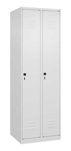C+P multifunctionele kast Classic PLUS, wasruimte, 2 vakken, 1850x600x500mm, 9016/9016, veiligheidsdraaigrendel, deuren rechts scharnierend, 080000-20B S10012