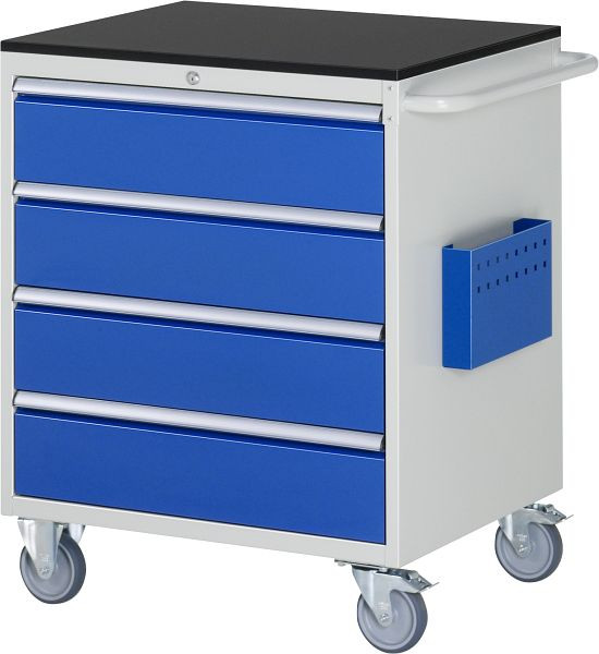 RAU montagewagen serie 7000, B770 x D650 x H970 mm, werkblad voorzien van melamineharscoating, laden: 4xH180 mm, 15-XL5.1A-M.11