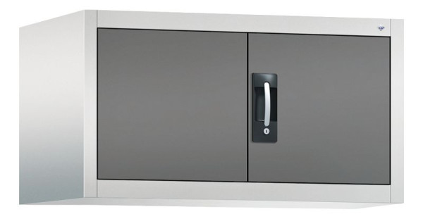 C+P bovenkast Acurado, H500xW930xD600mm, kleur: lichtgrijs / vulkaangrijs, verzonken handgreep, 9294-000 S10012