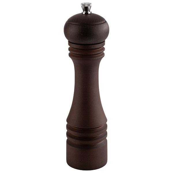 APS pepermolen, Ø 6 x 23 cm, beukenhout, donker, keramische molen, maalgraad traploos instelbaar, roestvrijstalen as, 40573