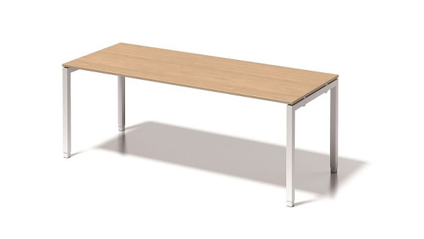 Bisley Cito bureau, 650-850 mm in hoogte verstelbaar U-frame, H 19 x B 2000 x D 800 mm, esdoorn/verkeerswit, DUH2008MP396